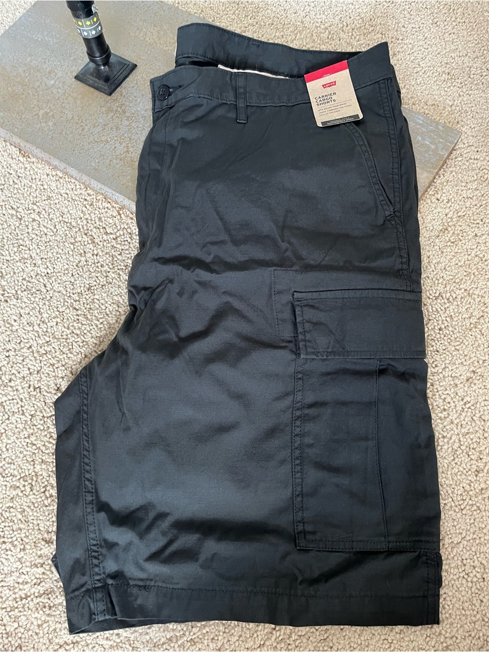 Levi's Black Carrier Cargo Shorts
